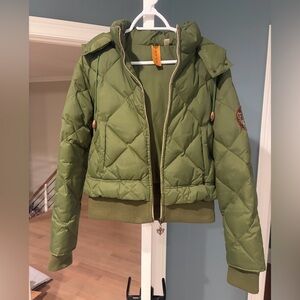 Olive Green Women's Puffer Jacket